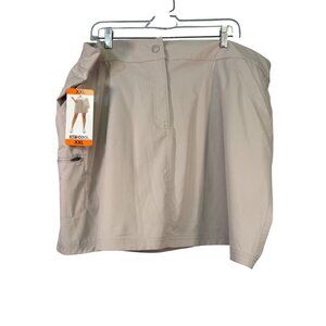 32 Degrees Cool Beige Marble XXL Skort Built-In Shorts Lightweight Stretch